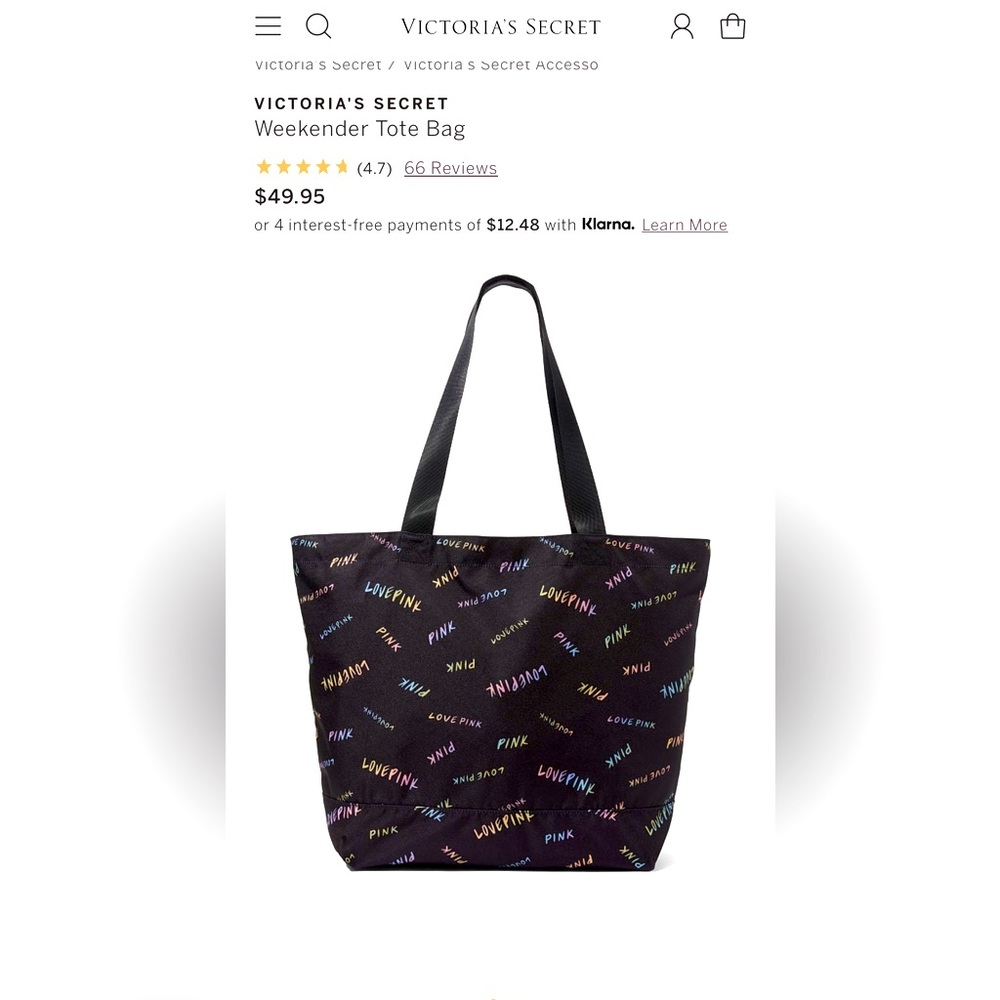 Victoria’s Secret PINK Weekender Tote Bag